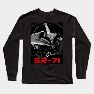 SR-71 Blackbird Us Air Force Aircraft Long Sleeve T-Shirt